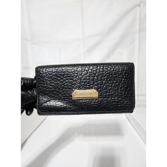 Burberry Ziggy Grainy Leather Continental Wallet Black - Picture 1 of 12